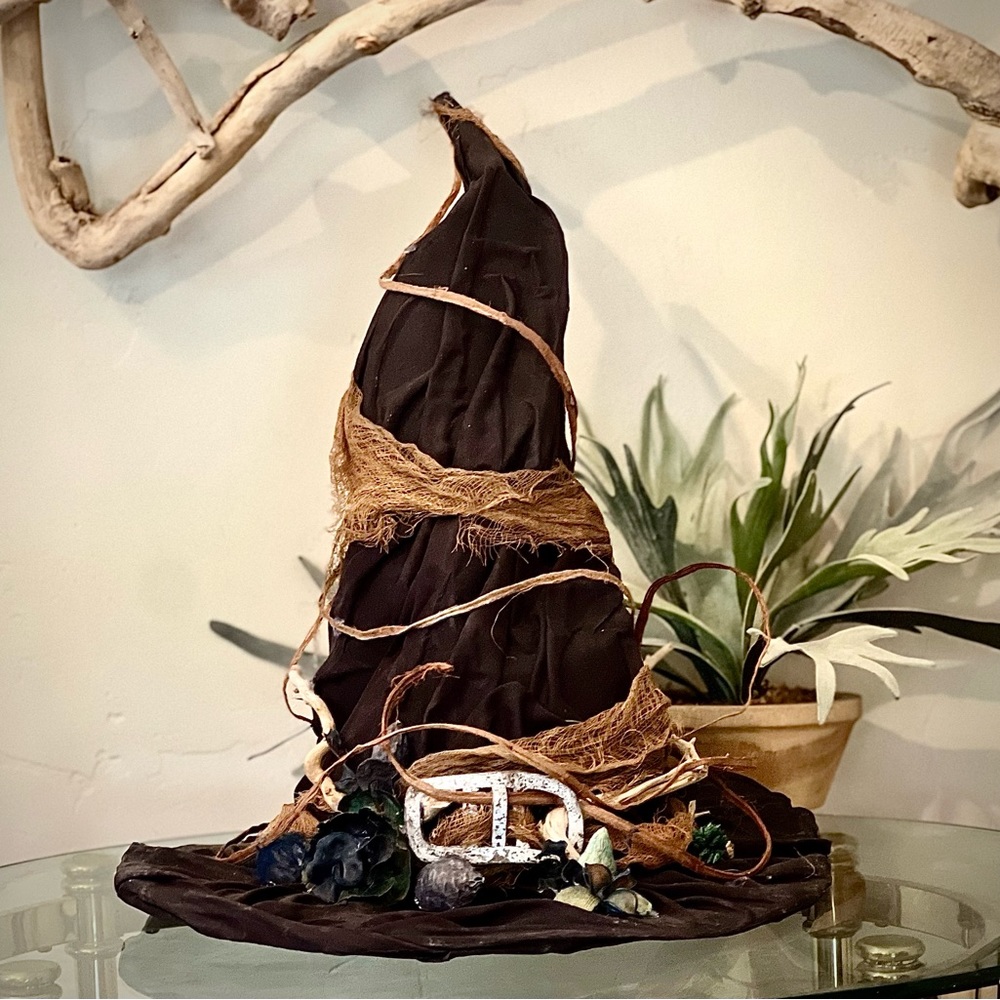 Witch hat hand made for Halloween costume or dark cosplay artist Jaqueline Cruz